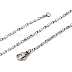 12Pcs 304 Stainless Steel Cable Chain Necklaces for Men Women&nbsp;NJEW-H093-21P-03