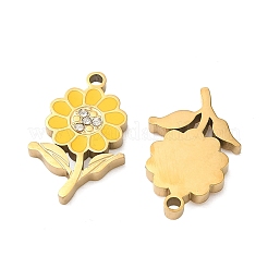 304 Stainless Steel Enamel Pendants&nbsp;STAS-F347-14G