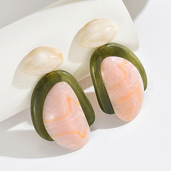 Resin Stud Dangle Earrings for Women&nbsp;WG8231B-01