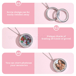 2Pcs Stainless Steel Locket Pendants&nbsp;STAS-BBC0010-31B