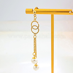 Stainless Steel Round Dangle Stud Earrings&nbsp;HD6895