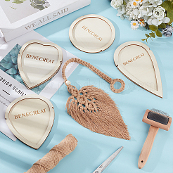 Leaf Wood Macrame Coaster Cutting Template&nbsp;DIY-BC0015-37