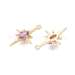 Brass Glass Pendants&nbsp;KK-T049-059G-04