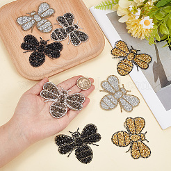 8Pcs 4 Colors Rhinestones Sew on/Iron on Patches&nbsp;DIY-GF0014-04