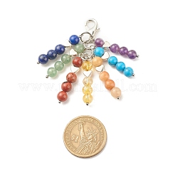 Chakra Theme Gemstone Beaded Tassel Pendant Decorations&nbsp;HJEW-JM00684
