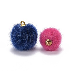 Faux Mink Fur Covered Pendants&nbsp;WOVE-MSMC003-04