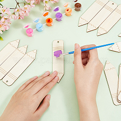 DIY Unfinished Wood Pencil Shape Pendant Decoration&nbsp;AJEW-WH0314-223