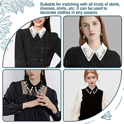 AHADEMAKER 2Pcs 2 Style Lady's Polyester Detachable Collars&nbsp;AJEW-GA0004-97