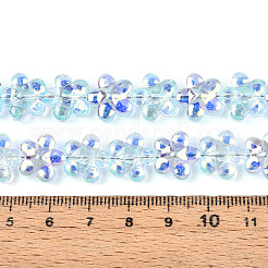 Transparency Electroplate Glass Beads Strands&nbsp;GLAA-T023-38A-06