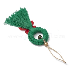 3Pcs Braided Cotton Threads Tassel Pendants Decorations&nbsp;HJEW-JM03789