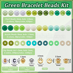 DIY ABS Plastic & Polymer Clay & CBB Beads Jewelry Making Finding Kits&nbsp;DIY-WH20010-20A