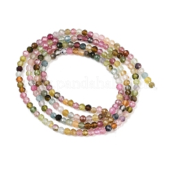 Natural Multicolor Tourmaline Beads Strands&nbsp;G-B175-D02-2mm