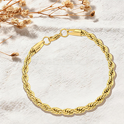 1Pc 5MM 304 Stainless Steel Rope Chain Bracelets for Women&nbsp;BJEW-DJ0001-58