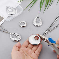 5Pcs 5 Styles 304 Stainless Steel Pendants&nbsp;STAS-PH0006-79