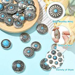 14 Style Flat Round Alloy Coin Screwback Rivets&nbsp;FIND-CJ0004-58