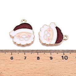 Christmas Theme Rack Plating Alloy Enamel Pendants&nbsp;ENAM-T021-15KCG
