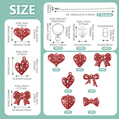 DIY Heart Bowknot Keychain Making Kits&nbsp;DIY-TA0015-61