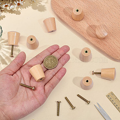 20Pcs Schima Wood Drawer Knobs Pulls Handles&nbsp;AJEW-BC0010-08