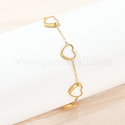 304 Stainless Steel Link Bracelets for Women&nbsp;BJEW-G747-03G
