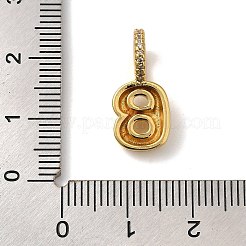 Brass Micro Pave Cubic Zirconia Pendants&nbsp;KK-K345-13B-G