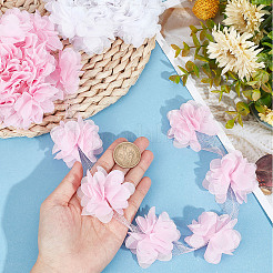 9~10 Yards 2 Colors 3D Organza Flower Trimming&nbsp;FIND-GF0004-50