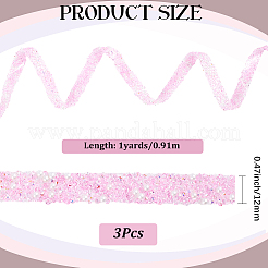 Self Adhesive Resin Rhinestone & Plastic Tape&nbsp;DIY-WH20081-008A