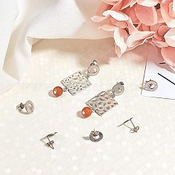 304 Stainless Steel Stud Earring Findings&nbsp;STAS-UN0003-42P
