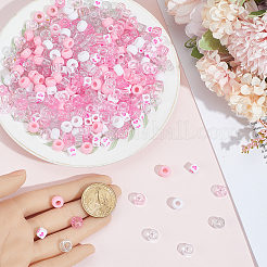 1120Pcs 7 Styles Opaque & Transparent Plastic Beads&nbsp;KY-PA0001-09A