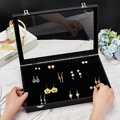 Rectangle Imitation Leather Earring Presentation Box&nbsp;CON-WH0089-14A