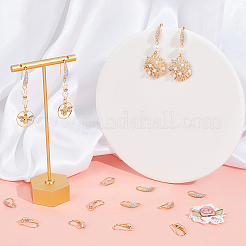 8 Pairs Brass Earring Hooks&nbsp;KK-BBC0007-98