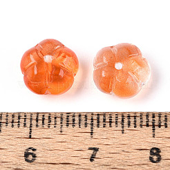 Transparent Glass Flower Beads&nbsp;GLAA-T030-04E