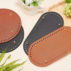 4 Pcs 4 Styles PU Leather Bottom&nbsp;FIND-CA0002-15