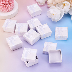 Square Paper Jewelry Ring Gift Boxes with Bowknot&nbsp;CON-TAC0010-80E
