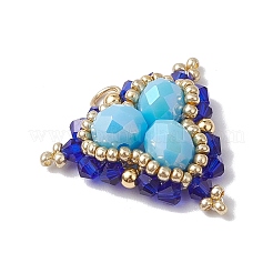 Glass Seed Beads Triangle Pendants&nbsp;PALLOY-MZ00452-04