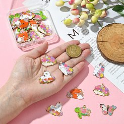 30Pcs 6 Styles Alloy Enamel Pendants&nbsp;ENAM-CJ0006-48