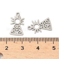 201 Stainless Steel Laser Cut Pendants&nbsp;STAS-P428-10P-02