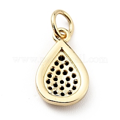 Brass Micro Pave Cubic Zirconia Pendants&nbsp;KK-E015-11G