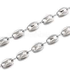 Non-Tarnish 304 Stainless Steel Coffee Bean Chain Necklaces&nbsp;NJEW-JN02917