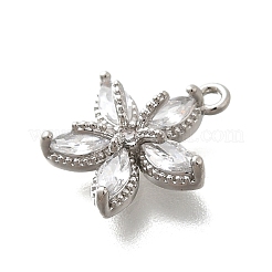 Brass Micro Pave Cubic Zirconia Pendants&nbsp;KK-Q035-13P