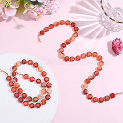 2 Strands Natural Red Agate Beads Strands&nbsp;G-DR0001-06