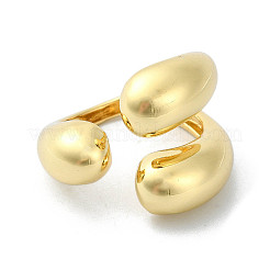 Rack Plating Brass Open Cuff Rings&nbsp;RJEW-C076-01G