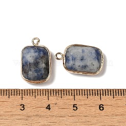 Natural Blue Spot Jasper Faceted Pendants&nbsp;G-Q169-06G-02