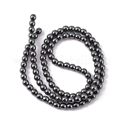 Non-Magnetic Synthetic Hematite Beads Strands&nbsp;G-H1624-4mm-1