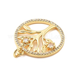 Brass Micro Pave Cubic Zirconia Pendants&nbsp;KK-L209-081G