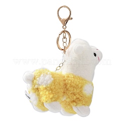 Cute Alpaca Cotton Keychain&nbsp;KEYC-A012-02C