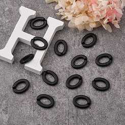 Opaque Spray Painted Acrylic Linking Rings&nbsp;OACR-S021-27A-C01