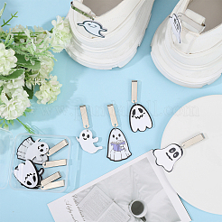 10Pcs 5 Styles Ghost Acrylic Shoe Charms&nbsp;HJEW-CA00021