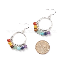 Natural & Synthetic Mixed Gemstone Chandelier Earrings&nbsp;EJEW-TA00105