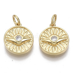 Brass Micro Pave Cubic Zirconia Pendants&nbsp;X-ZIRC-S067-011-NF