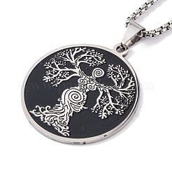 304 Stainless Steel Enamel Necklaces&nbsp;NJEW-Q338-04P